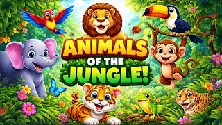 Animals of the Jungle 🐒🦁 | Learn Jungle Animals for Kids