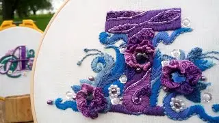 Stylized Letter T - Hand Embroidery Process