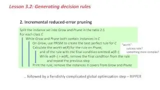 More Data Mining with Weka (3.2: Generating decision rules)