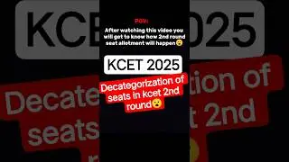 This gonna make huge difference in 2nd round seat allotment process😮|Kcet 2025 2nd round #shorts