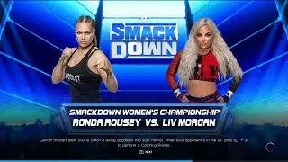 WWE 2k22 GAMEPLAY Ronda Rousey VS Livv Morgan SMACKDOWN WOMEN&rsquo;S CHAMPIONSHIP