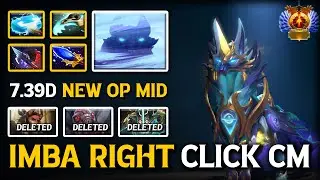 7.39D NEW OP MID Crystal Maiden | Maelstrom + Hurricane Pike Build | IMBA Right Click | 7.39d DotA 2