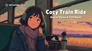 Cozy Train Ride Lofi Study Music ~ Sunset Views & Chill Beats for Focus