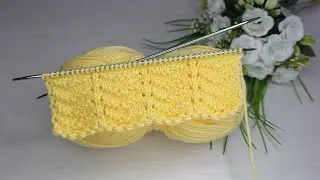 Easy Two-Needle Knitted Vest Pattern 💛 #crochet #knitting #diy #handmade #flower