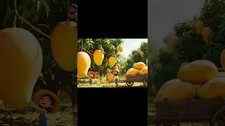 Mini Farmer vs Huge Mangoes! #Shorts #MiniatureWorld #TinyPeople #MiniatureArt #AIArt