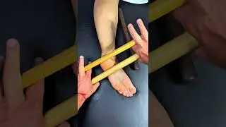 Bamboo foot massage #plantarfasciitis #reflexology #footmassage #foot #footpain #satisfying