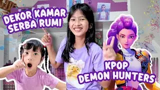 DISTA DEKOR KAMAR SERBA RUMI KPOP DEMON HUNTER SERBA UNGU!! #viralvideo