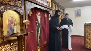 HG Bishop Youssef: Divine Liturgy w/HG Bishop Basil @ St Mary & St Moses Abbey, TX ~ 03/30/2020