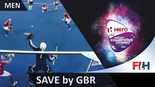 GBR 0-0 GER Pinner called into action again but saves the dragflick comfortably #HCT2016