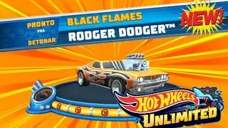 HOT WHEELS  BLACK FLAMES RODGER DODGER.