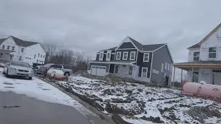 Winter stroll through a brand-new community in Genoa Township, Ohio. Part 4