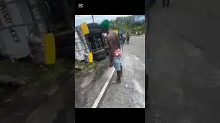 Tanker Trasporting Ethanol Overturns Mamee Bay Ocho Rios Major Gridlock  hazard Due To Spill