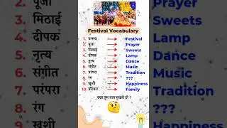 🎎 Festival Vocabulary for Celebrations | English speaking practice | daily use English words