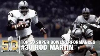 #30: Rod Martin Super Bowl XV Highlights | Top 50 Super Bowl Performances | NFL