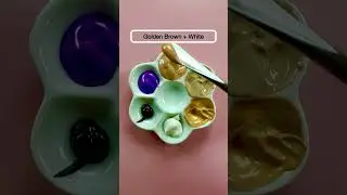 Golden Brown VS random Colours. ASMR colour mixing🎨#satisfying#mixedcolors #relaxing#mixedcolors