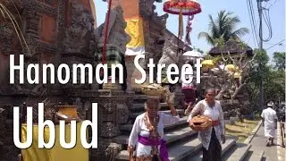 A Walk Down Hanoman Street In Ubud, Bali.
