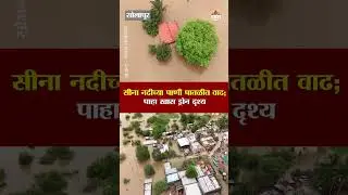 सीना नदीच्या पाणी पातळीत वाढ; पाहा खास ड्रोन दृश्य...| Solapur Sina River Drone Visuals News