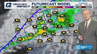 Rain late Tuesday followed by a brief cold snap