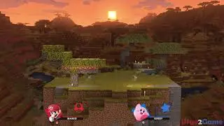 Minecraft World SAVANNA Stage View with Ambience HAZARDS ON - Super Smash Bros Ultimate