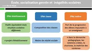 École, socialisation genrée et inégalités scolaires