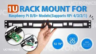 1U Rack Mount for Raspberry Pi B & B+ Models (Pi 1, 2, 3 &4)