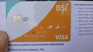 Unboxing Kartu Debit Bank BSI Silver | Bank BSI Visa