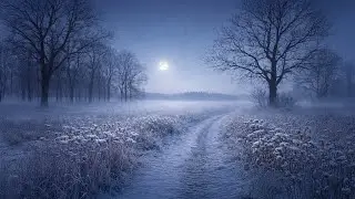Quiet Winter Night Meadow 🌙 Soft Piano for Deep Sleep & Calm Relaxation (1H 47M)