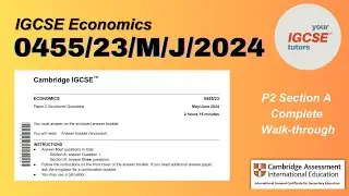 IGCSE Economics SOLVED | Section A 0455/23/M/J/24 Discussion