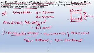 RCC: LECTURE 9: PROBLEM ON WORKING STRESS METHOD