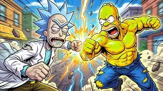 What If Rick Sanchez Entered The Simpsons Universe?
