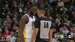 Draymond Green arguing with ref to bucks fan to be removed 😨