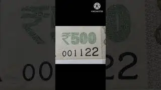 INDIAN CURRENCY UNIQUE NUMBER 500 RUPEES NOTE #shorts