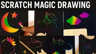 Scratch Magic Drawing ✨ Super Satisfying Rainbow Art