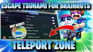 ESCAPE TSUNAMI FOR BRAINROTS SCRIPT! - BEST TELEPORT ZONE, AUTO FARM, AUTO COLLECT, SPEED & MORE ✅ 🌊