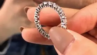 Italo Jewelry Eternity White Sapphire Wedding Bands -241063