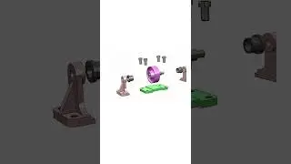 Belt Roller Support Animation in Solidworks  #shorts