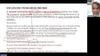 Exclusions from Gross Income - Taxation in Philippines