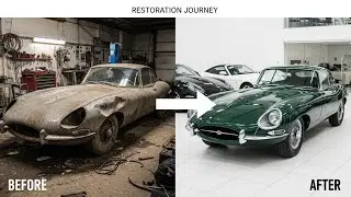 British Racing Green Jaguar E-Type Series 1 1961 Car Restoration | Auto Restoration ASMR Video
