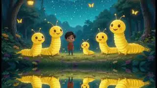 Tiny Glow Worms Light the Skies 🌙✨ | Bedtime Song for Kids | Magical Nursery Rhyme (Part 3)