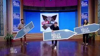 Ryan and Katie Lowes Get a Sign Spinning Lesson