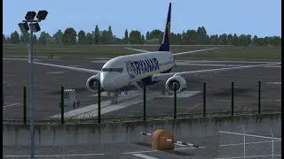 FSX | LFBZ VOR approach runway 09 | B737