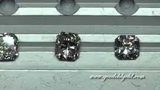 4 Radiant Cut Diamonds and  a Lucere Diamond with ASET
