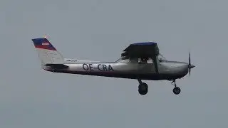 Punitz Flug Cessna 150 landing at Graz Airport | OE-CRA