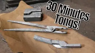 Tongs in 30mins or Less! I forged two pairs of tongs in an hour from bar stock.