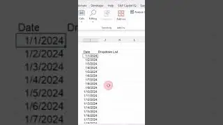 AMAZING Dropdown DATE list in Excel #shortvideo #excel #exceltips #exceltricks #date #shortvideo