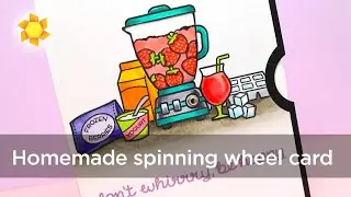 Homemade spinning wheel card #2 (no special dies!)