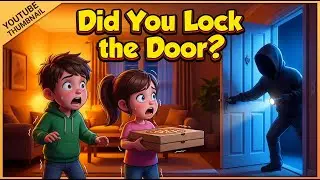Did You Lock the Door? 😱 Kids Alone at Home | Pizza Delivery Turns Scary | 3D Animated Short Film