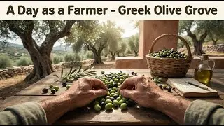 Sleep Story | A Day as a Farmer - Greek Olive Grove (Black Screen)