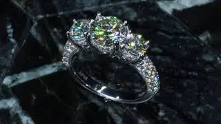 Custom 3-stone engagement ring creation ✨💎