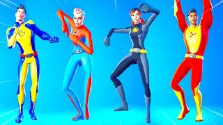 Fortnite SuperHeroes Looks Better With These Dances & Emotes! (Polarity, Dynamo Dancer, Blastoff)